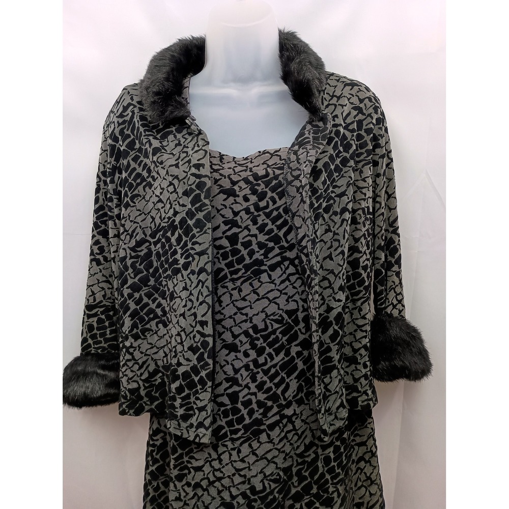 Rabbit Rabbit Rabbit vintage faux mink animal winter coat dress set 8P